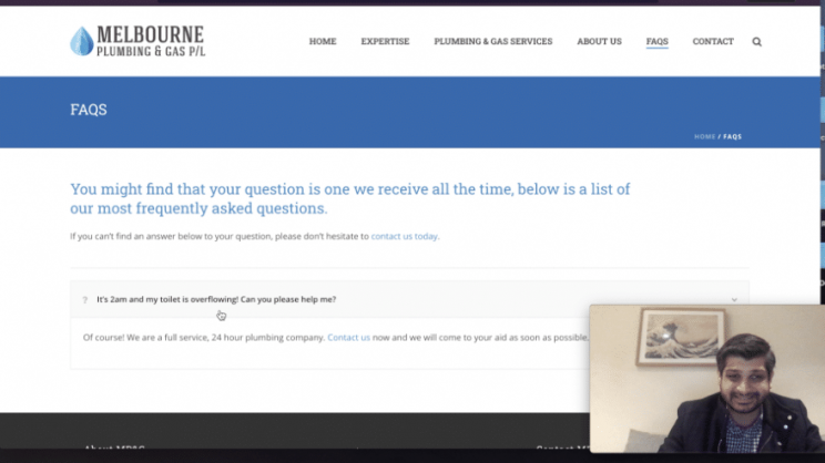 Plumbing Website Review SEO Melbourne Company Podcast